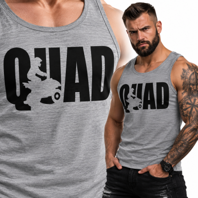 TANK TOP ŚMIESZNY QUAD SIWA